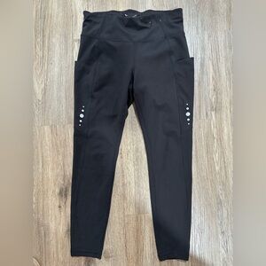 Xersion Black Ankle Leggings with Anti-Odor Feature